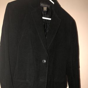 Banana Republic Black Velvet/ felt blazer